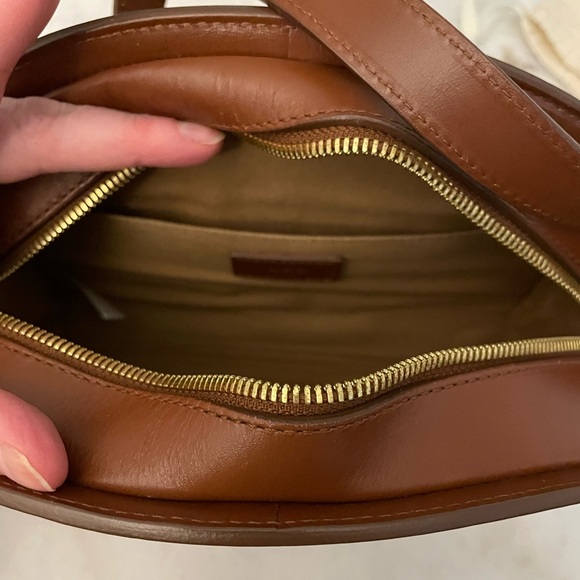 A.P.C. Chestnut Leather Demi Lune Crossbody Bag - Picture 7 of 16